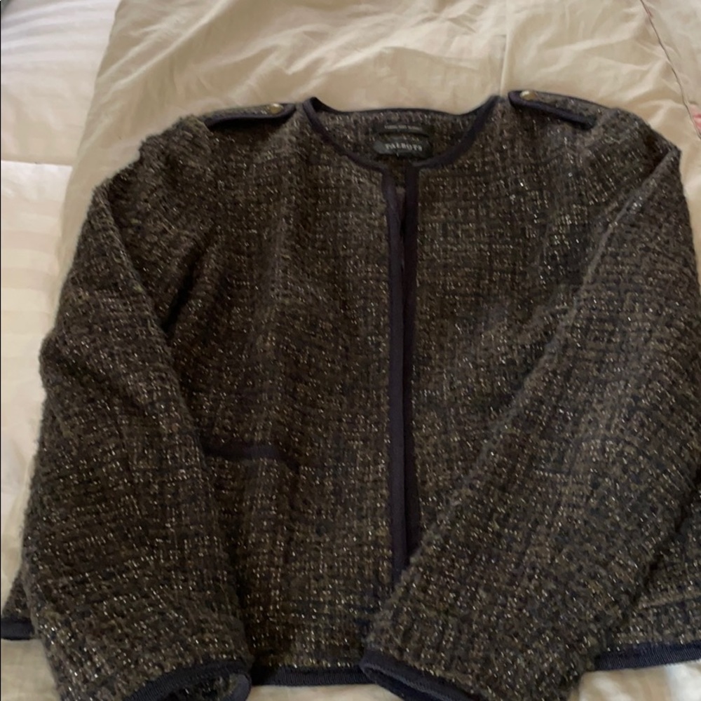 Blazer with metallic thread